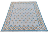 Modern Handmade Cotton Geometric/ Star Rug