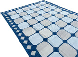 Modern Handmade Cotton Geometric Rug