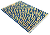 Modern Handmade Cotton Geometric Rug