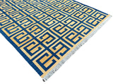 Modern Handmade Cotton Geometric Rug