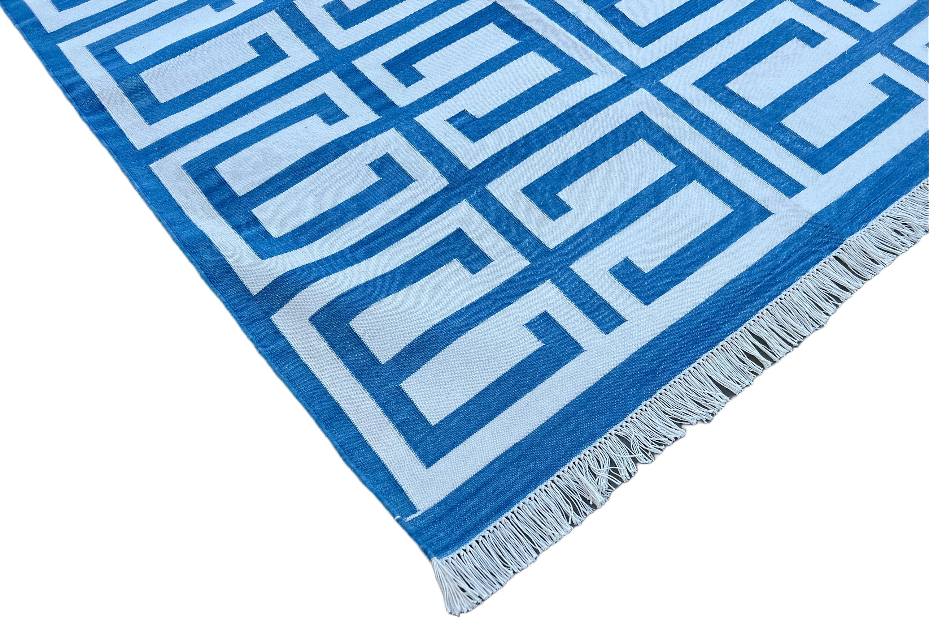 Modern Handmade Cotton Geometric Rug