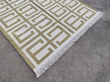 Modern Handmade Cotton Geometric/ Star Rug