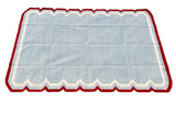 Modern Handmade Cotton Scalloped Rug