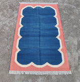 Modern Handmade Cotton Scalloped Rug