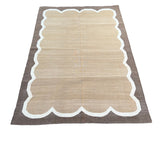 Modern Handmade Cotton Scalloped Rugs