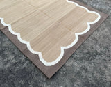 Modern Handmade Cotton Scalloped Rugs