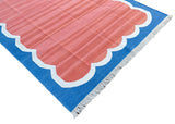 Modern Handmade Cotton Scalloped Rug