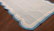 Modern Handmade Cotton Scalloped Rug