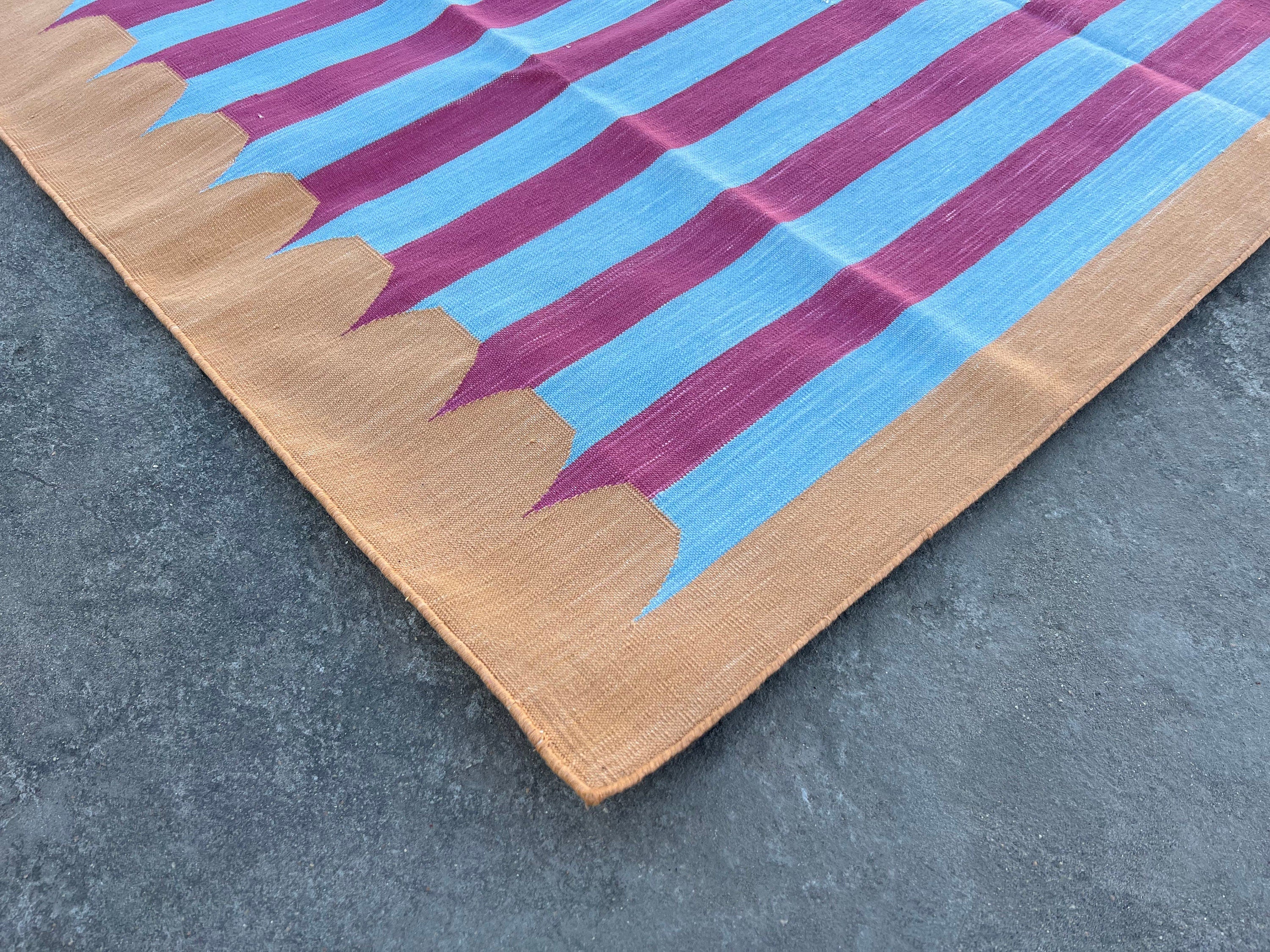 Modern Handmade Cotton Striped Rug