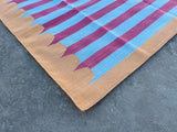 Modern Handmade Cotton Striped Rug