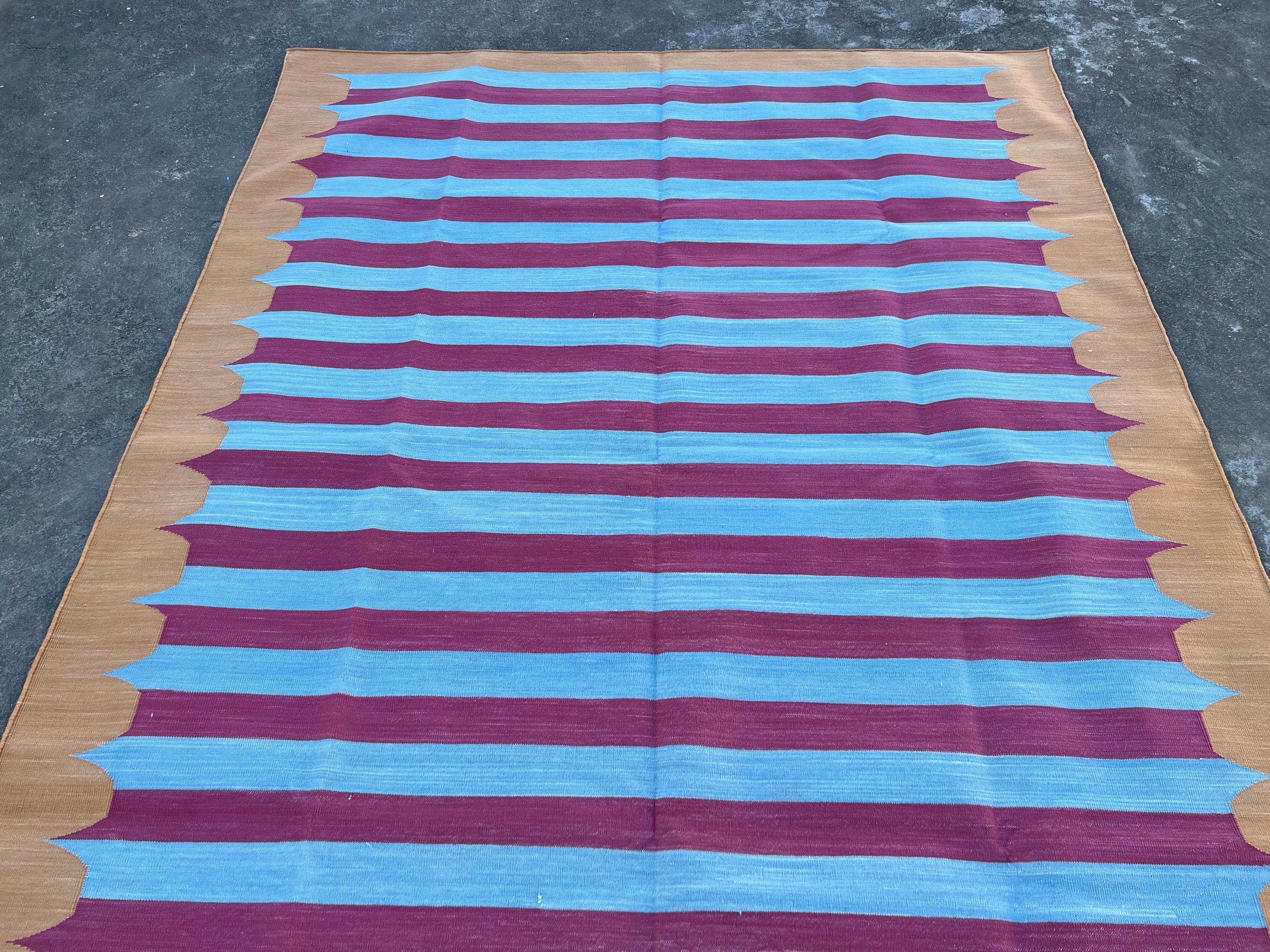 Modern Handmade Cotton Striped Rug