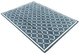 Modern Handmade Cotton Diamond/ Leaf Rug