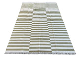 Modern Handmade Cotton Striped Rug