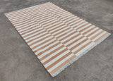 Modern Handmade Cotton Striped Rug