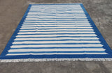 Modern Handmade Cotton Striped Rug