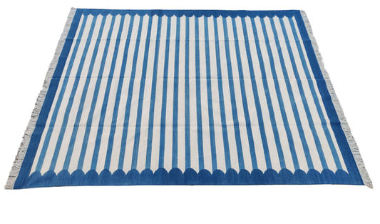 Modern Handmade Cotton Striped Rug