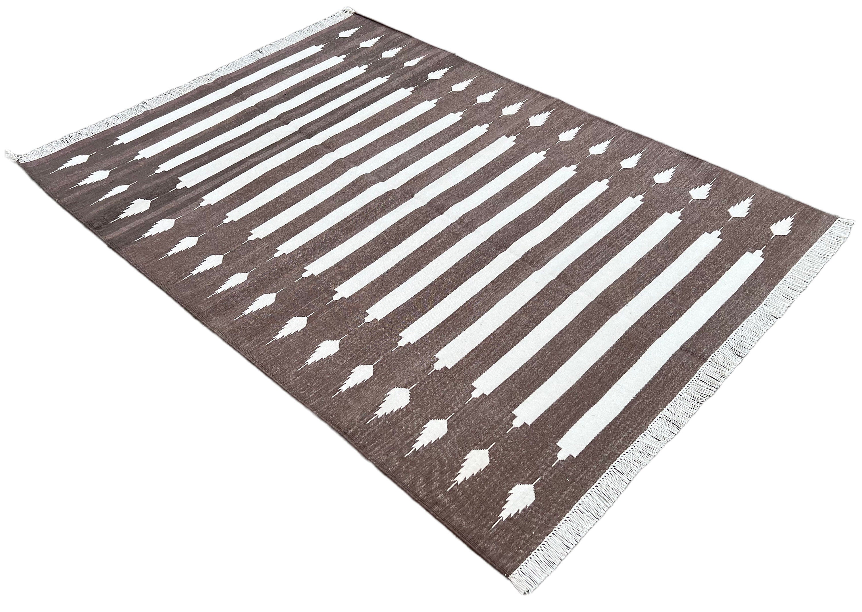 Modern Handmade Cotton Striped Rug