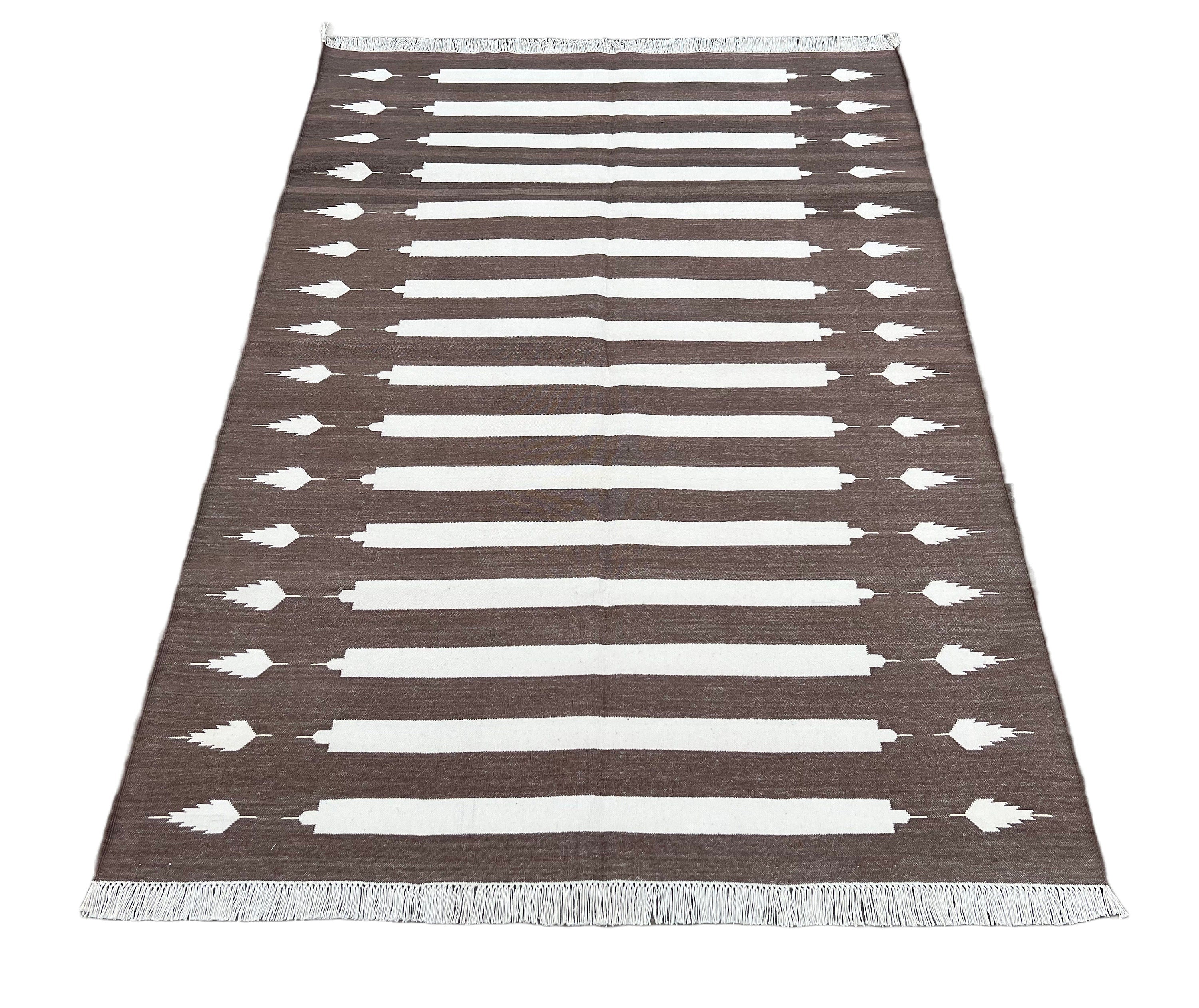 Modern Handmade Cotton Striped Rug