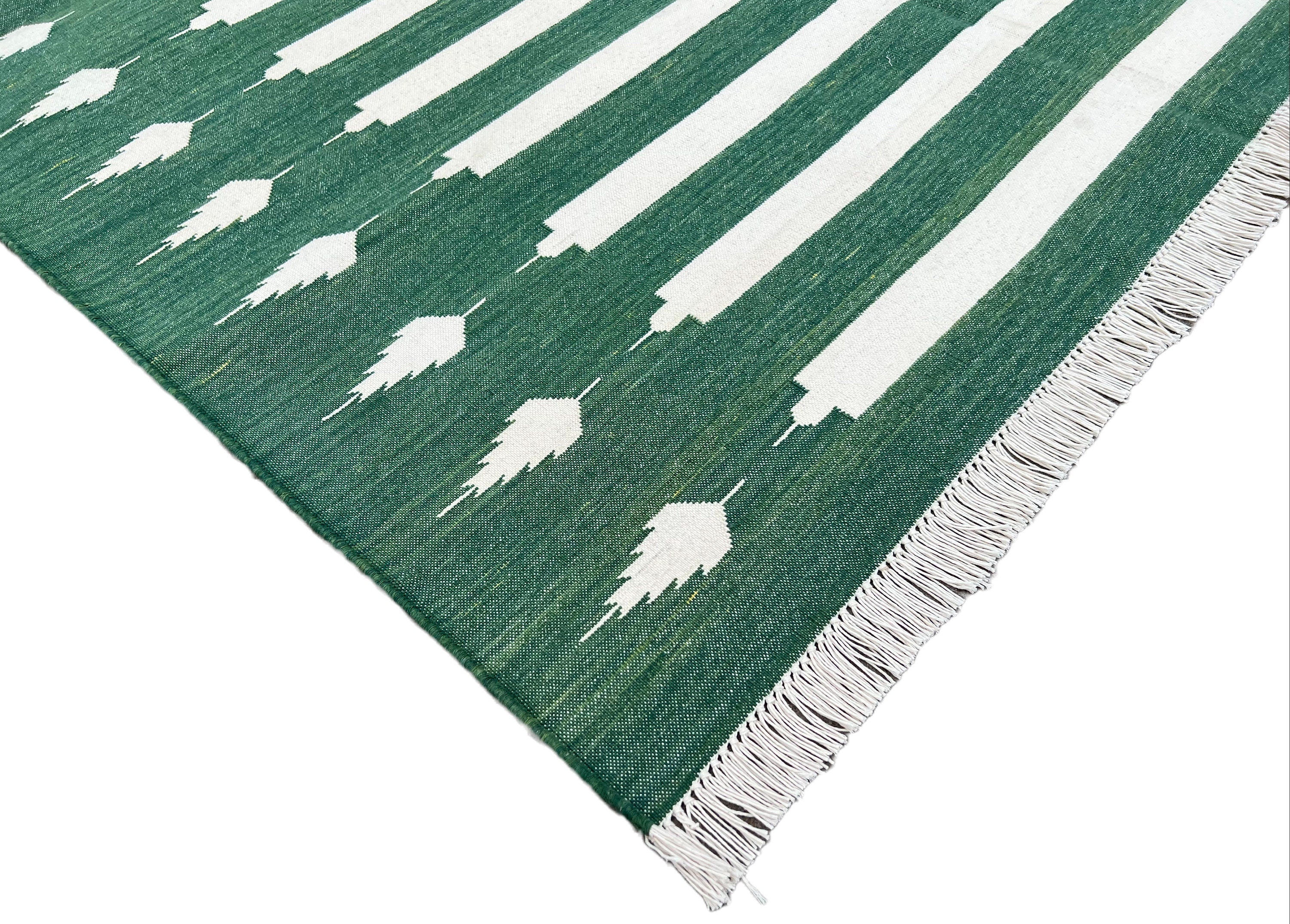 Modern Handmade Cotton Striped Rug