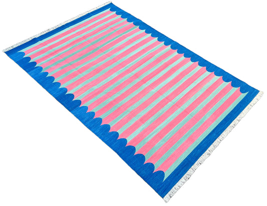 Modern Handmade Cotton Striped Rug