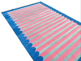 Modern Handmade Cotton Striped Rug