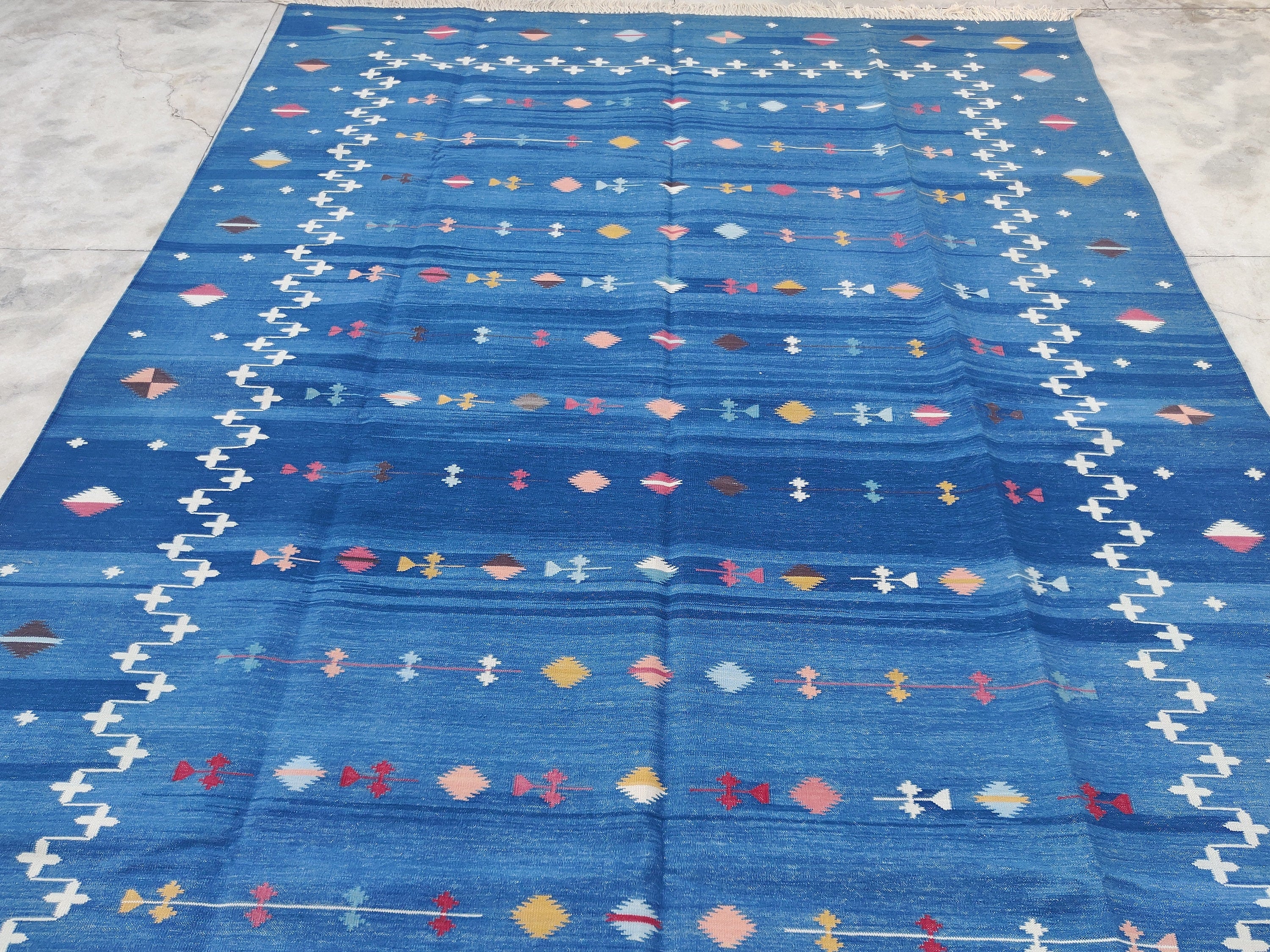 Modern Handmade Cotton Shooting Star Rug