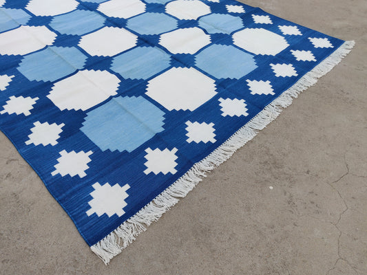 Modern Handmade Cotton Geometric/ Star Rug