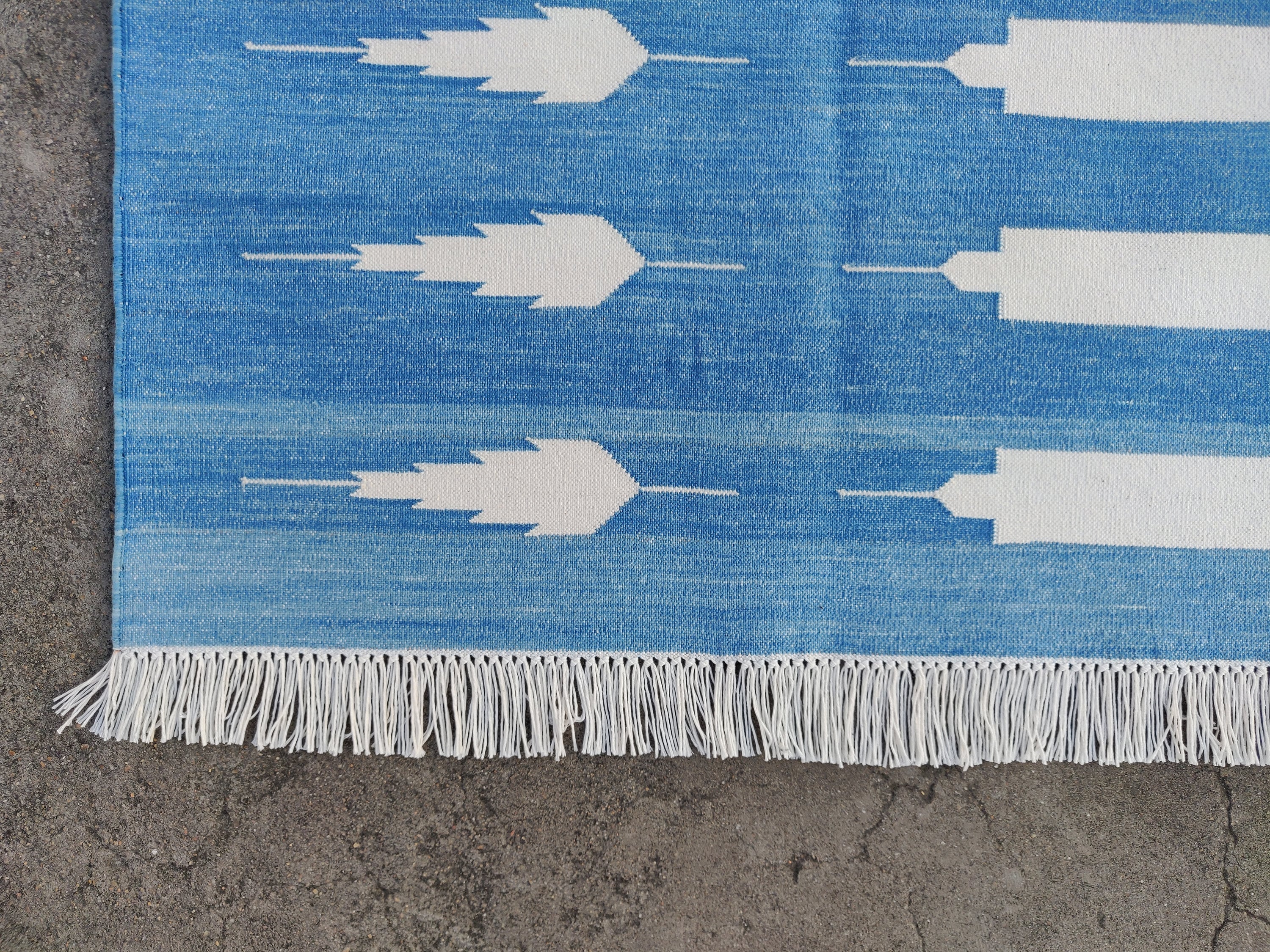 Modern Handmade Cotton Striped Rug