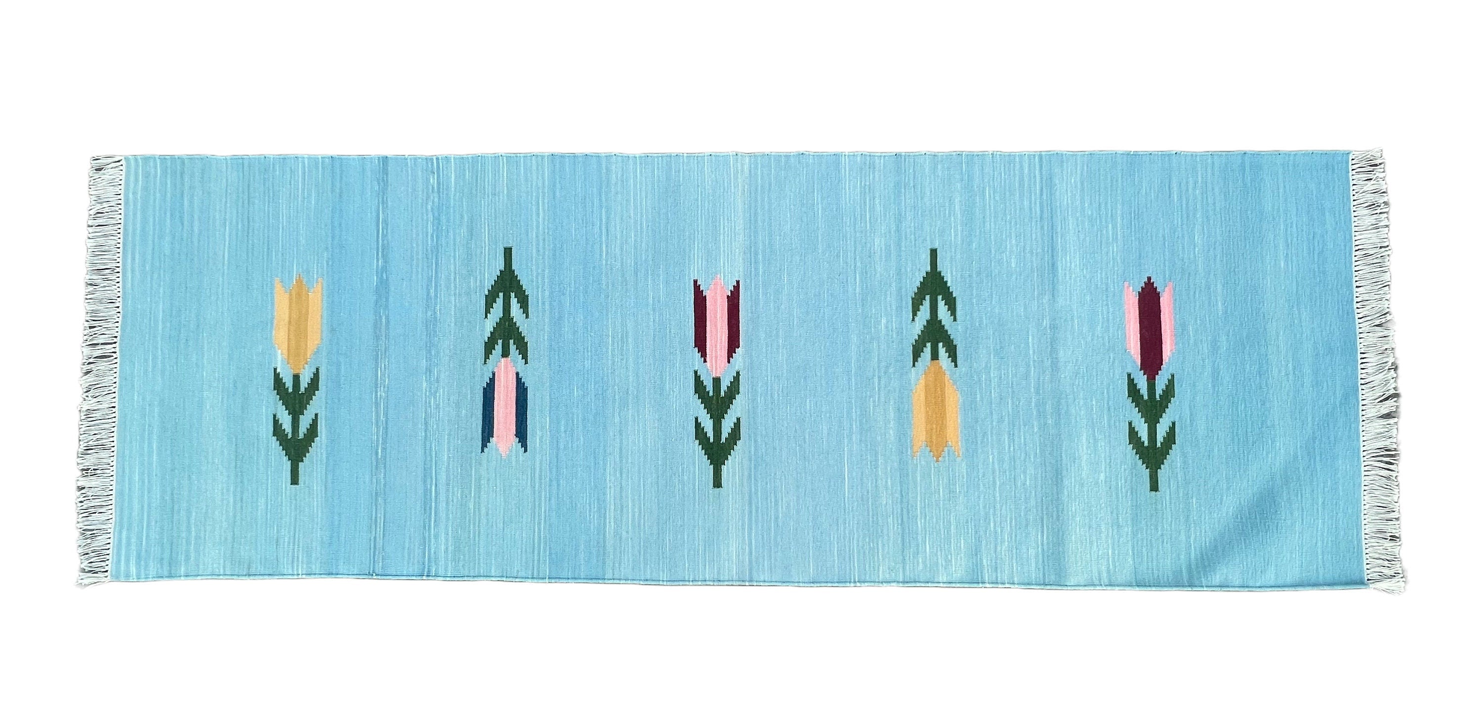 Modern Handmade Cotton Runner Rug