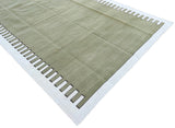 Modern Handmade Cotton Zig Zag Striped Rug