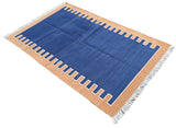 Modern Handmade Cotton Zig Zag Striped Rug