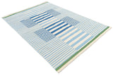 Modern Handmade Cotton Striped Rug