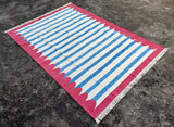 Modern Handmade Cotton Striped Rug