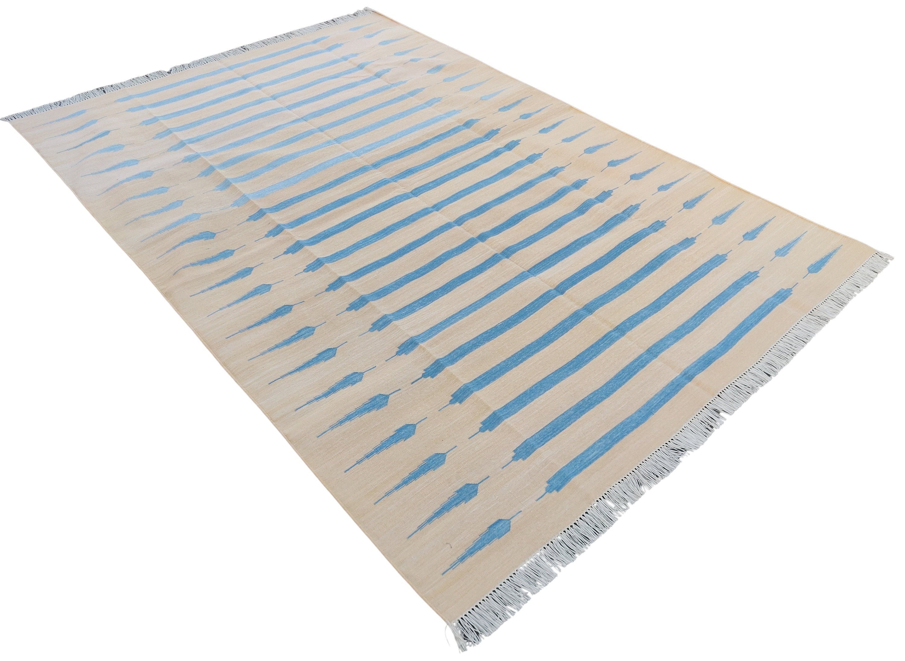 Modern Handmade Cotton Striped Rug