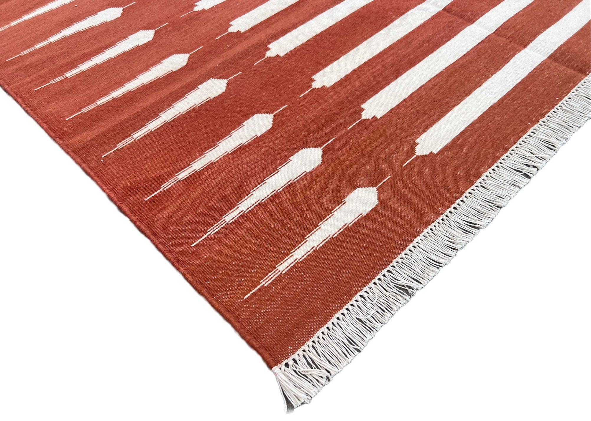 Modern Handmade Cotton Striped Rug