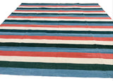 Modern Handmade Cotton Striped Rug