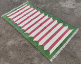 Modern Handmade Cotton Striped Rug