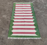 Modern Handmade Cotton Striped Rug