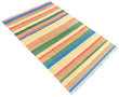 Modern Handmade Cotton Striped Rug