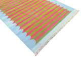 Modern Handmade Cotton Striped Rug