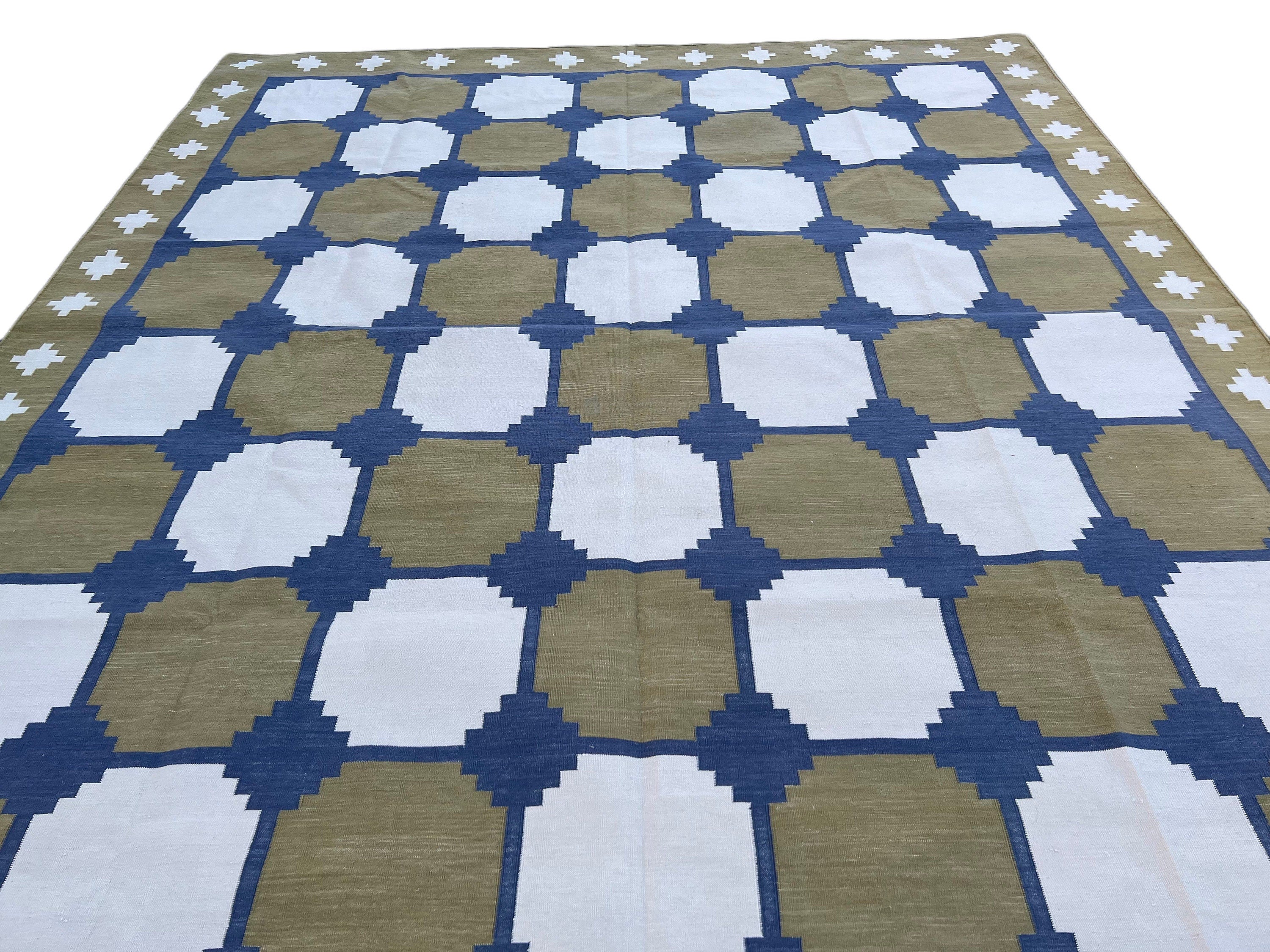 Modern Handmade Cotton Geometric/ Star Rug