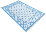 Modern Handmade Cotton Geomatric/ Star Rug