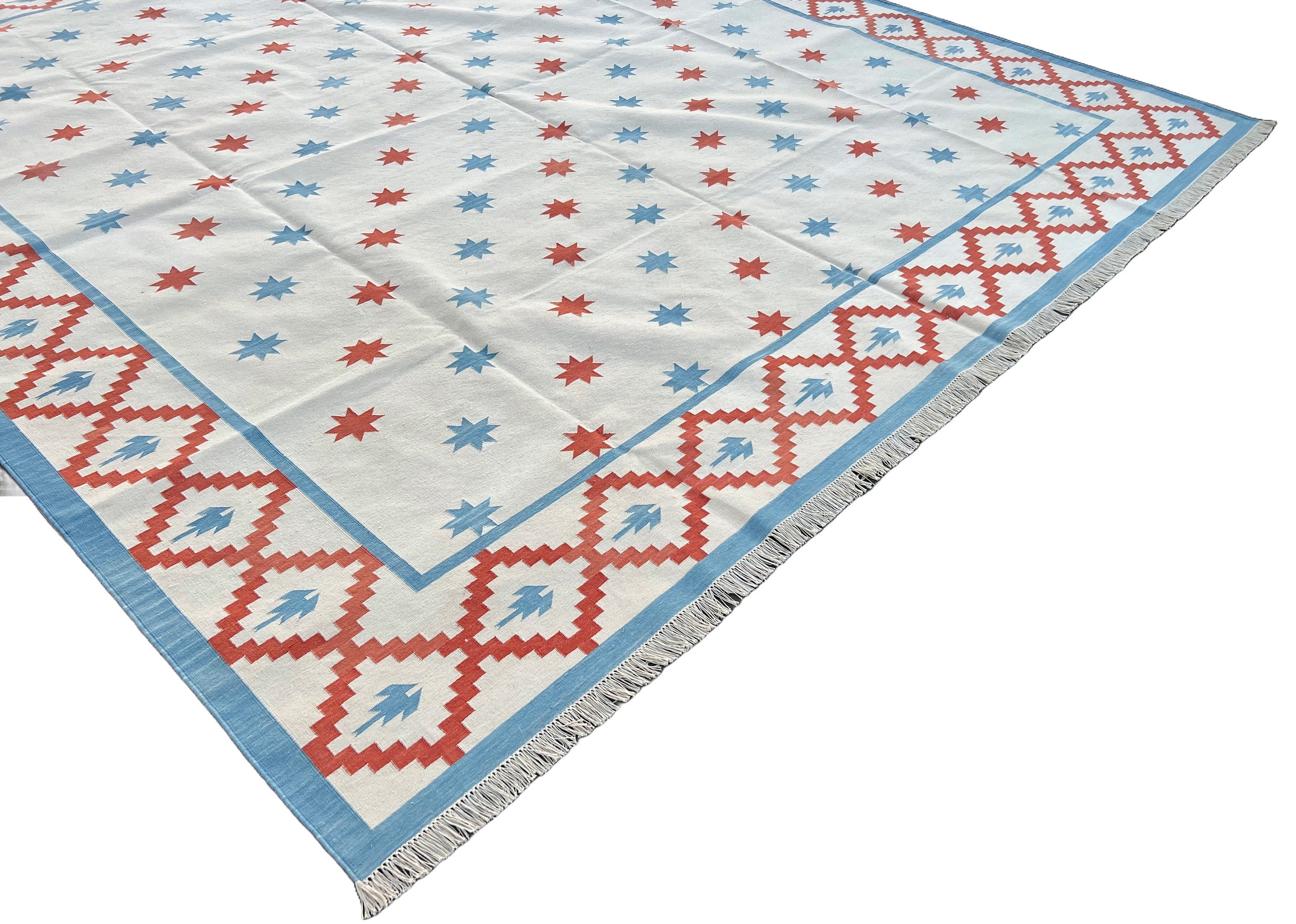 Modern Handmade Cotton Geometric/ Star Rug