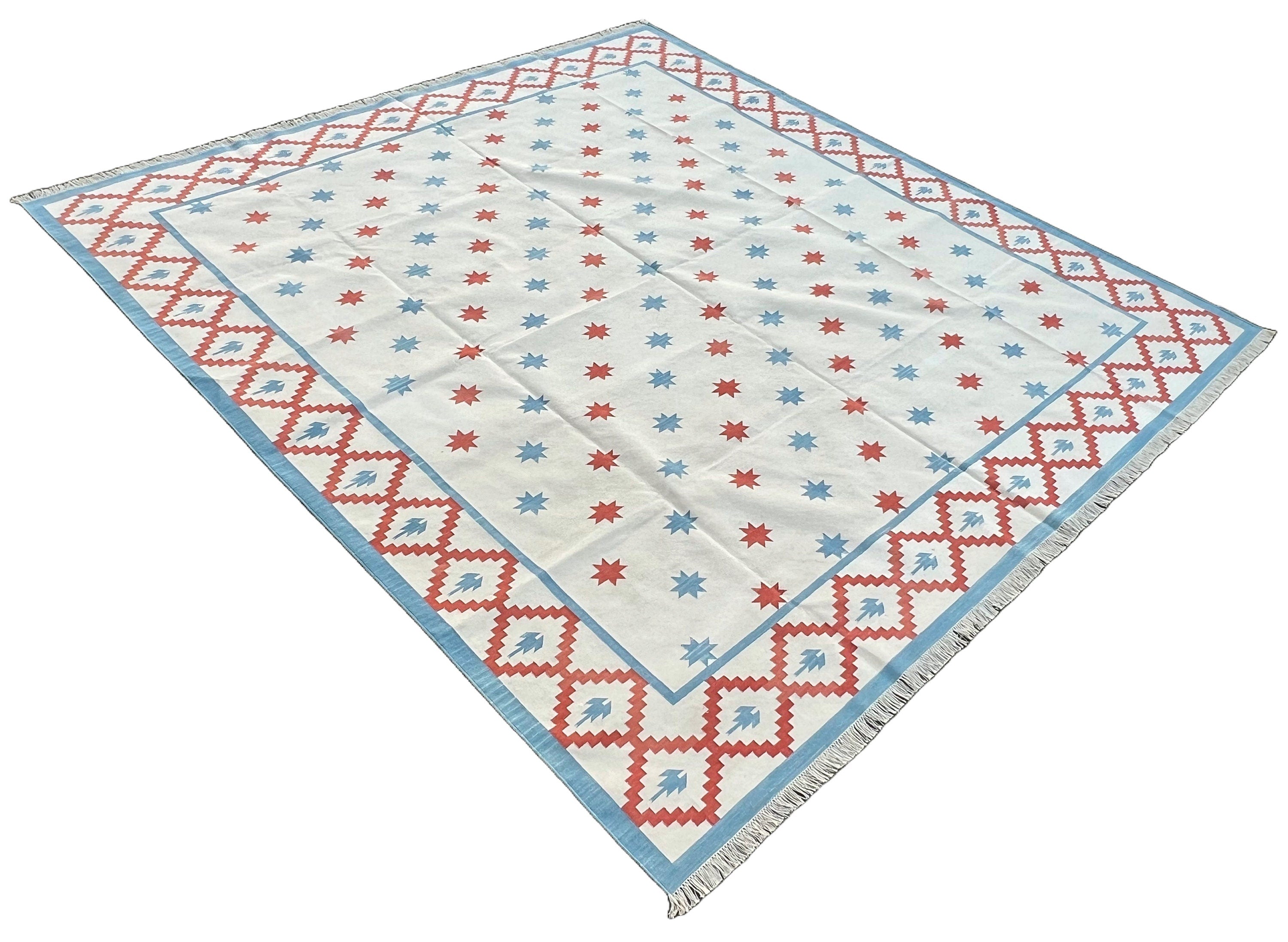 Modern Handmade Cotton Geometric/ Star Rug