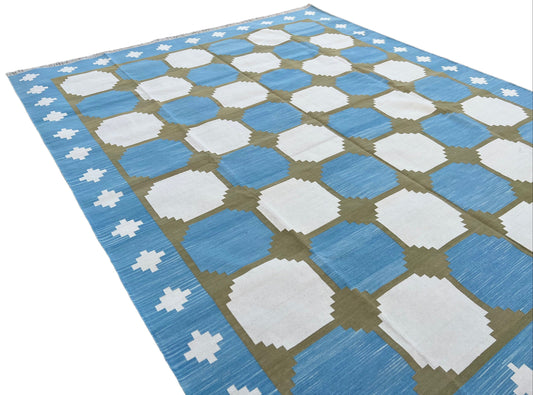 Modern Handmade Cotton Geometric/ Star Rug