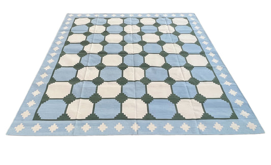 Modern Handmade Cotton Geometric/ Star Rug