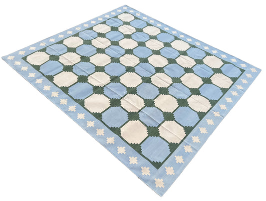 Modern Handmade Cotton Geometric/ Star Rug