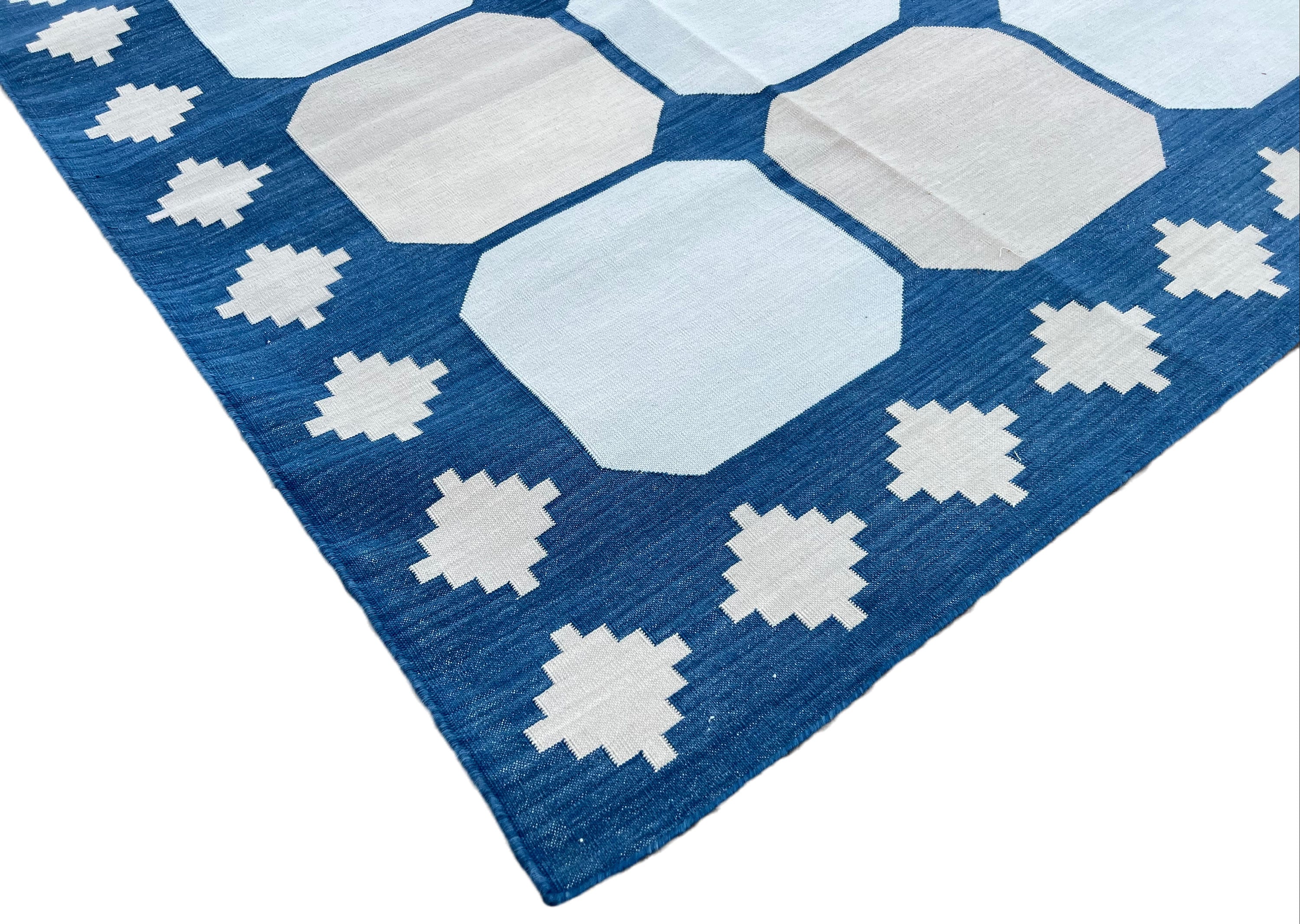 Modern Handmade Cotton Geometric Rug