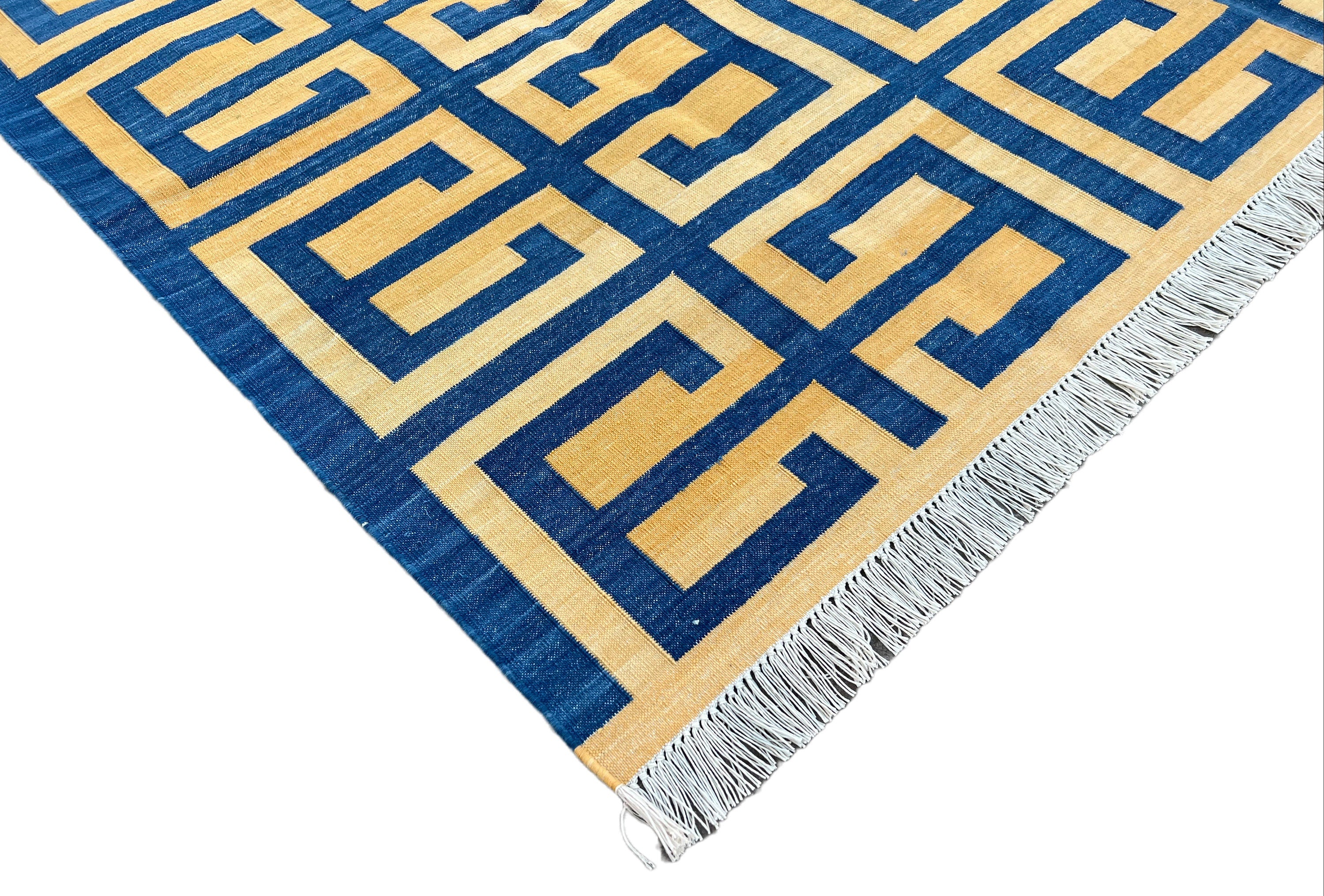 Modern Handmade Cotton Geometric Rug