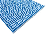 Modern Handmade Cotton Geometric Rug